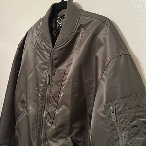 +J Hybrid Down Oversized MA-1 Blouson, 07 Grey.